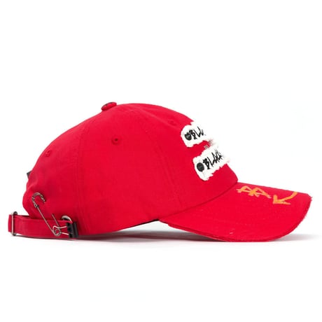 『BLACKBLOND』  ビッグスマイルパッチロゴキャップ (Red)
