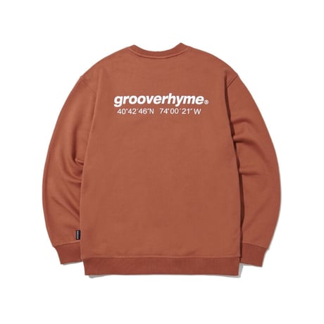 『grooverhyme』 　NYC ロケーションスウェット (Brick)