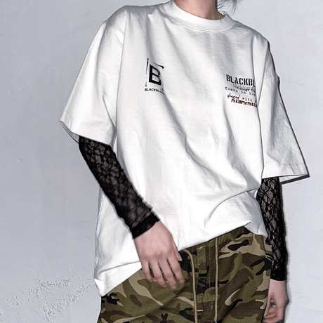 『BLACKBLOND』  Vintage Clash Pigment T-Shirt (Vintage White)
