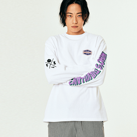 『FREAKISH BUILDING』 ビランロングスリーブ Tシャツ (White)
