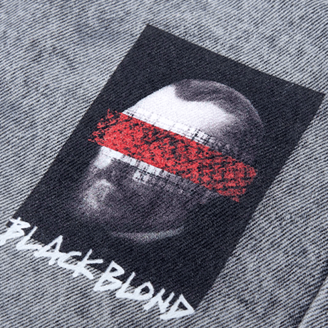 『BLACKBLOND』 　スチールブルータルクロップデニムパンツ (Gray)