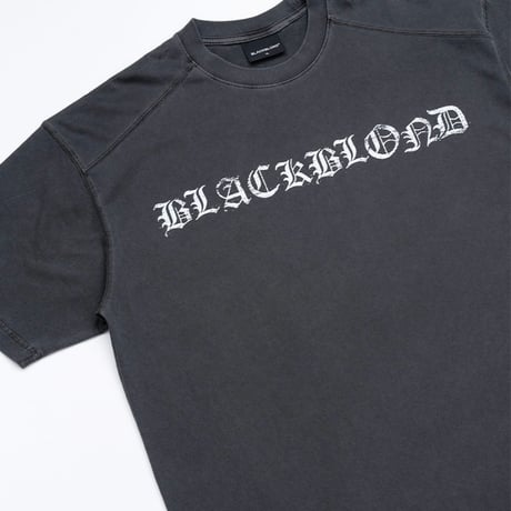 『BLACKBLOND』　crushed faith pigment t-shirt (Charcoal)