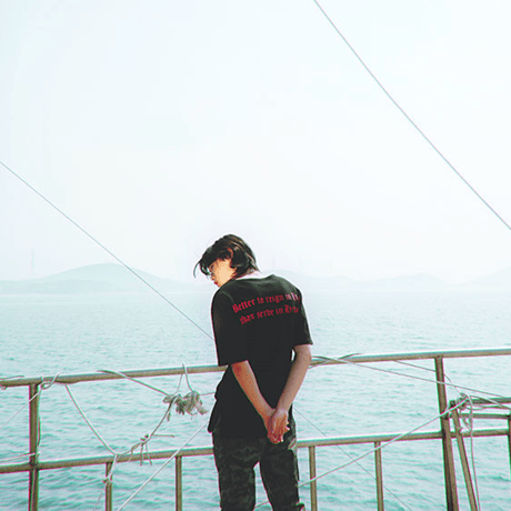 『LOUPS BLANCS』 ホットスタッフボートネック Tシャツ (Black)