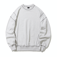 『GROOVE RHYME』 カバーステッチスウェットシャツ (Oatmeal Grey)
