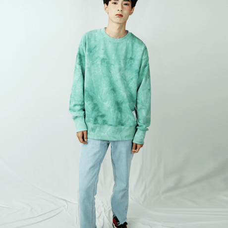 『Swallowtale』 タイダイオーバーサイズスウェット (Green)