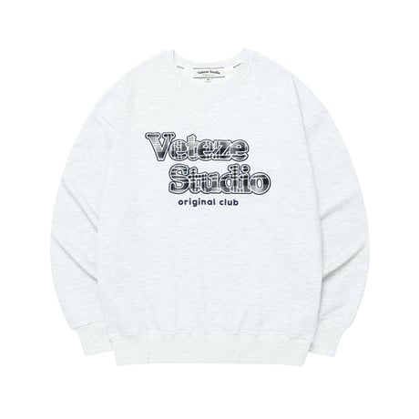 『VETEZE』 　スタジオチェックスウェット (Light Grey)