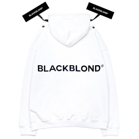 『BLACKBLOND』 　リフレクションクラシックスマイルロゴパーカー (White)