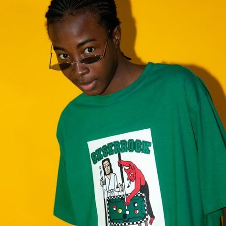 『SK8ER ROCK』 　プレイイングプール半袖 Tシャツ (Green)