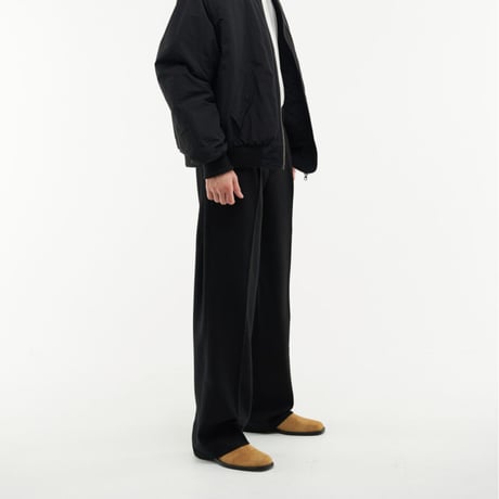 『HIFIFNK』  alden wool trousers pants (Black)