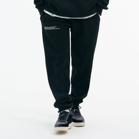 『VETEZE』 　メッセージジョガーパンツ (Black)