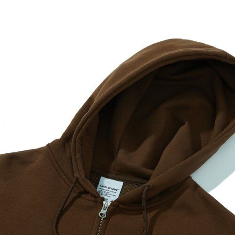 Code:graphy』 アーチロゴジップアップパーカー (Brown) | 6LJStore