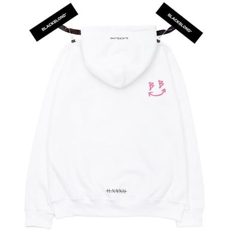 『BLACKBLOND』　デビルスマイルロゴパーカー (White)