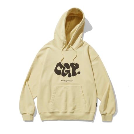 『Code:graphy』 　JELLY ロゴオーバーフィットパーカー (Light Yellow)
