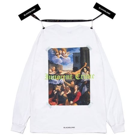 『BLACKBLOND』 イノセントクライムロングスリーブ Tシャツ (White)