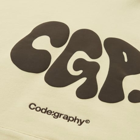 『Code:graphy』 　JELLY ロゴオーバーフィットパーカー (Light Yellow)