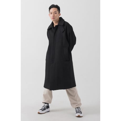 『 BY:L 』 　ウールオーバーバルマカンコート  (Black)
