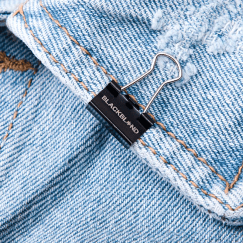 BLACKBLOND』 スプレーカスタムデニムジャケット (Light Blue) | 6