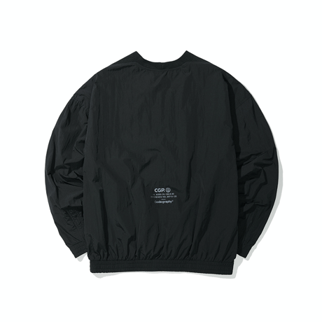『Code:graphy』 　ナイロンメタルクルーネック (Black)