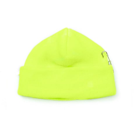 『BLACKBLOND』    サイドパッチショートニットキャップ (Neon)