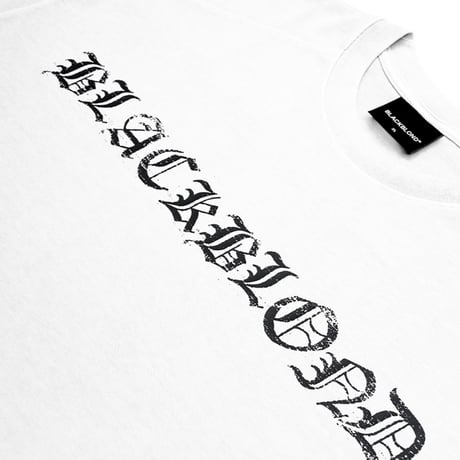 『BLACKBLOND』　crushed faith pigment t-shirt (White)