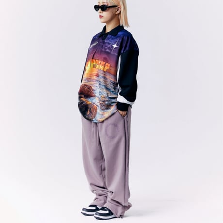 『CHAP CHAP』 　サークルチャップロゴスウェットパンツ (Red Bean)