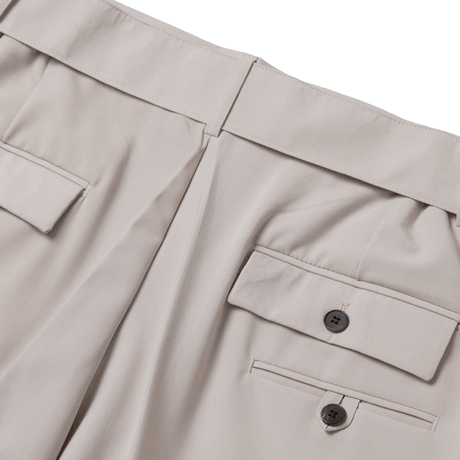 『BY.L 』 ベルトワンタックワイドスラックスパンツ (Sand Beige)