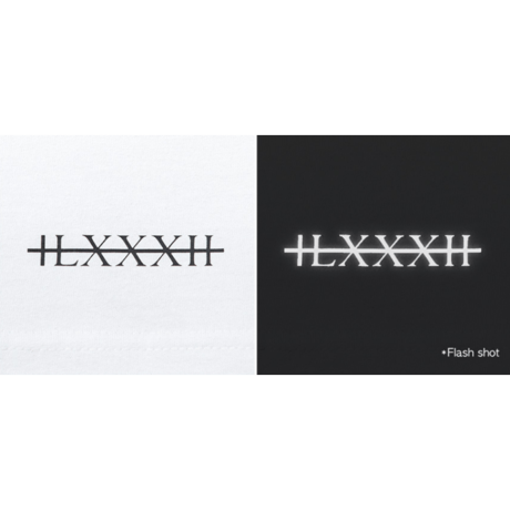 『BLACKBLOND』 　デビルスマイルロゴ半袖 Tシャツ(White)