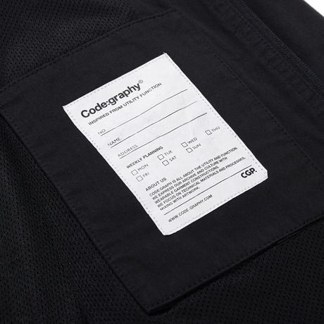 『Code:graphy』 　ユーティリティショットジャケット (Black)