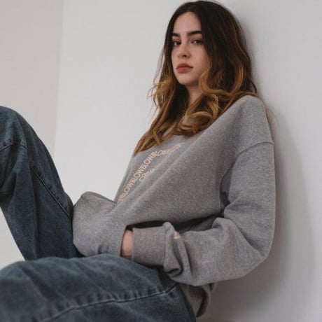 『BLOW』  タイポグラフィー ポケットスウェットシャツ (Grey)