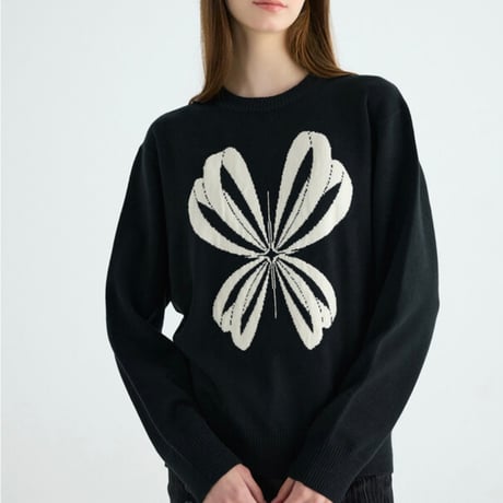『VETEZE』 　AubeA star ribbon knit (Black)