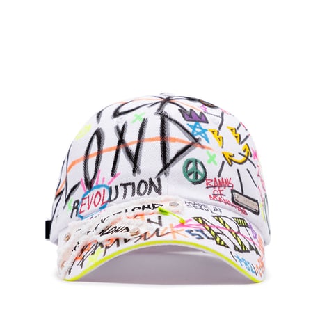 『BLACKBLOND』  プレートロゴキャップグラフィティーVer.  (White)