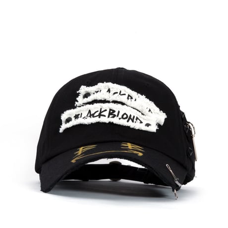 『BLACKBLOND』  ビッグスマイルパッチロゴキャップ (Black)