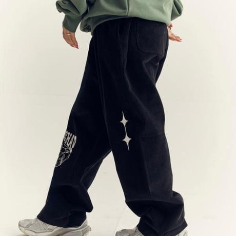 『CHAP CHAP』 　レーシングベアコーデュロイパンツ (Black)
