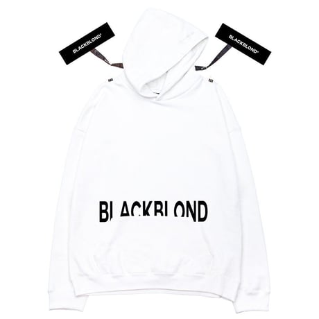 『BLACKBLOND』 　カバードロゴパーカー (White)