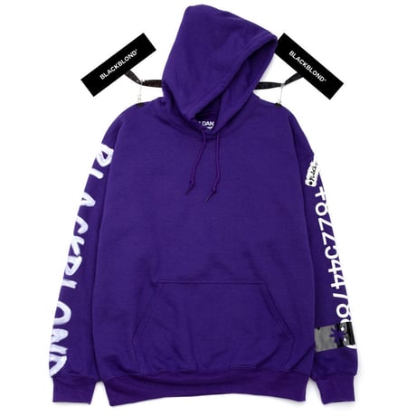 『BLACKBLOND』　 グラフィティーナンバーパーカー (Purple)