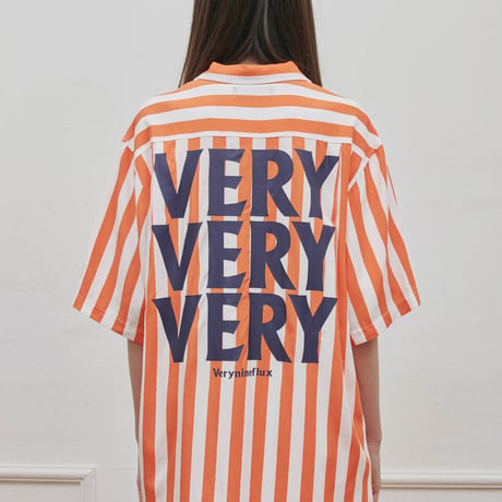 『Verynineflux』 ベリーショートスリーブシャツ (Orange)