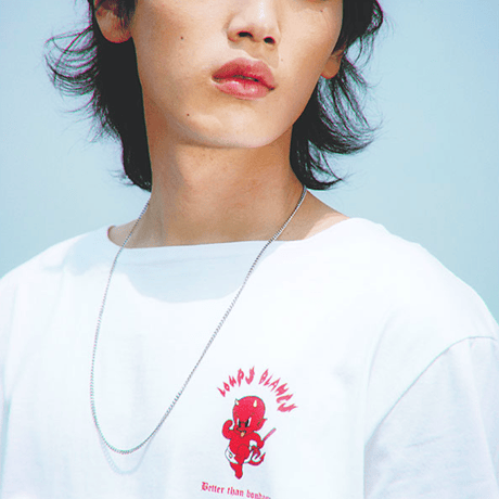 『LOUPS BLANCS』 ホットスタッフボートネック Tシャツ (White)