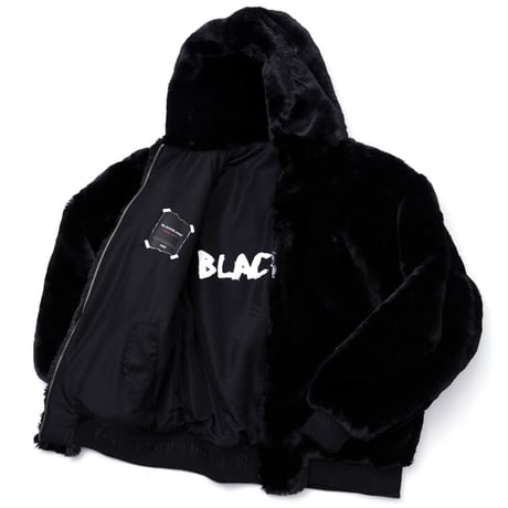 Blackblond Reversible Fur Hood Jacket (Black)
