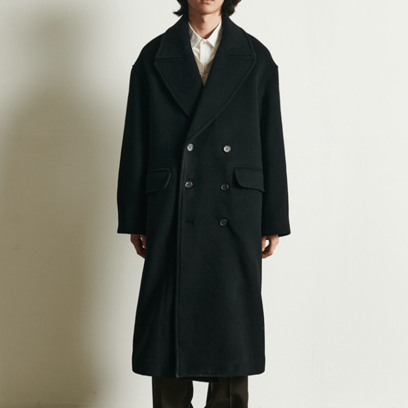 BY:L 』 ウールオーバーサイズダブルコート (Black) | 6LJStore BY:L 』 ウールオーバーサイズダブルコート (Black) | 6LJStore
