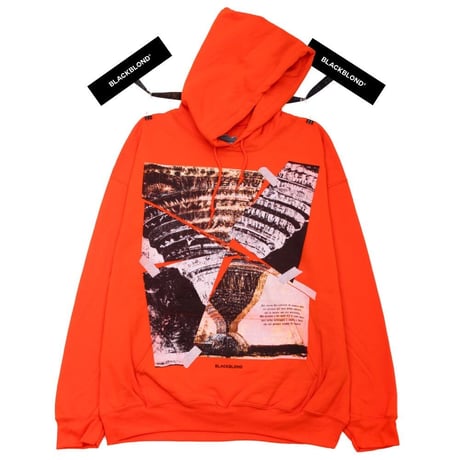 『BLACKBLOND』 　クラッシュドエラパーカー (Orange)