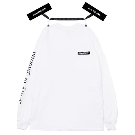 『BLACKBLOND』 ユースティティアロングスリーブ Tシャツ (White)