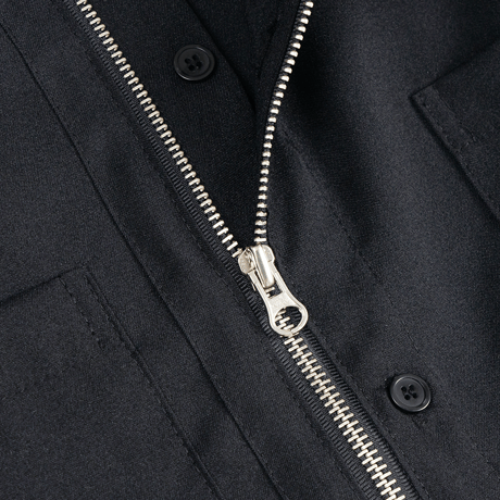 『 BY:L 』    ミニマルオーバージッパーシャツ (Black)
