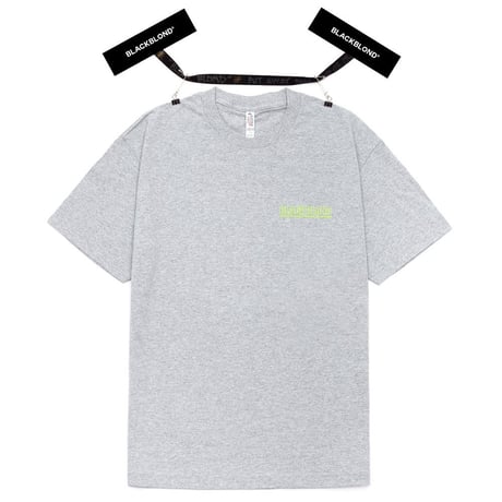 『BLACKBLOND』 オリジナルボーダーロゴショートスリーブTシャツ (Gray)