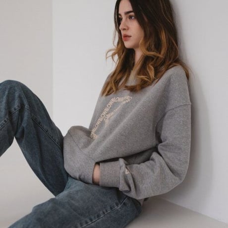 『BLOW』  タイポグラフィー ポケットスウェットシャツ (Grey)