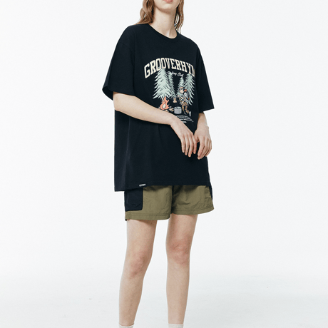 『grooverhyme』 　キャンピングボーイ Tシャツ (Black)