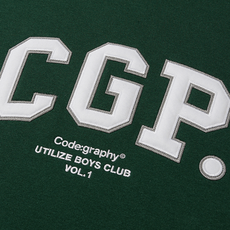 『Code:graphy』 　アップリケロゴスウェット (Green)