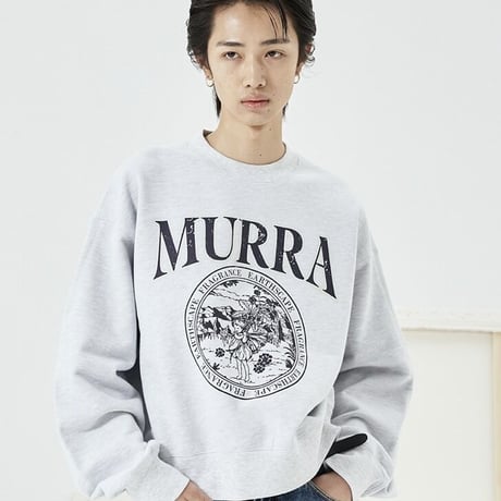 『MURRA AER 』  リリークロップスウェットシャツ (Heather Grey)