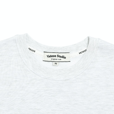 『VETEZE』 　スタジオチェックスウェット (Light Grey)