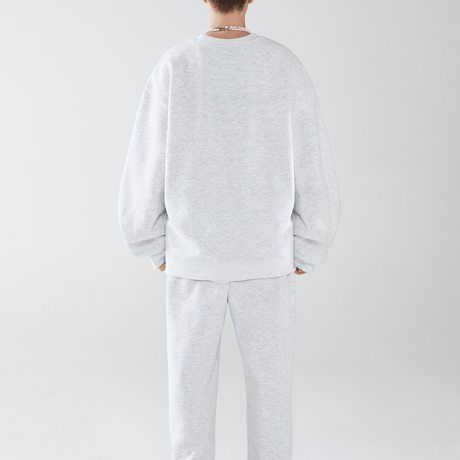 『Code:graphy』 　アップリケロゴスウェット (Melange Grey)