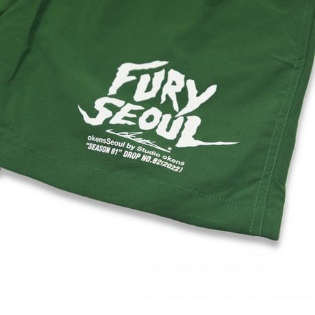 『OKENS SEOUL 』 Fury Seoul Signature Shorts Pants  (Green)